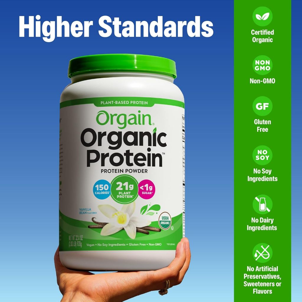 Bột pha sữa làm bánh đạm, orgain protein thực vật thuần chay hữu cơ USA, Đủ các vị