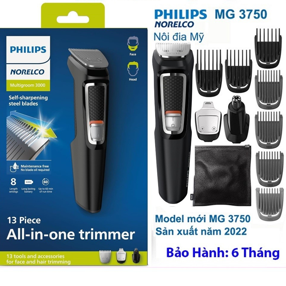 [Sale giá sỉ] Tông Đơ Philips Norelco MG3750 Multigroom 3000, MG5910 đa năng, cắt tóc, cạo râu, lông mũi, tai