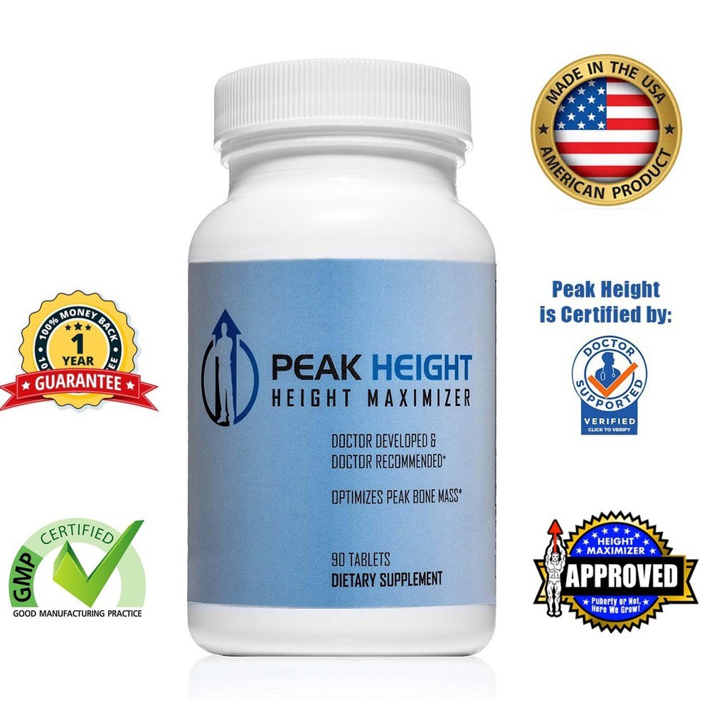 Viên Tăng Chiều Cao của Mỹ - PEAK HEIGHT - Phù Hợp Cho Cả Người Sau Tuổi Dậy Thì - 90 viên - Made in USA
